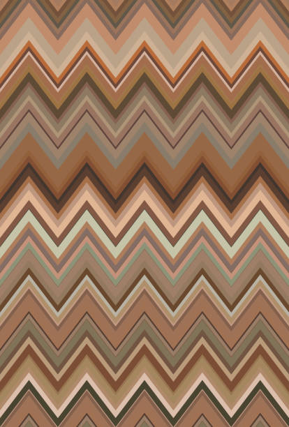 ilustrações de stock, clip art, desenhos animados e ícones de chevron zigzag seamless brown coffee bronze pattern abstract art background trends - sweet food chestnut yellow brown