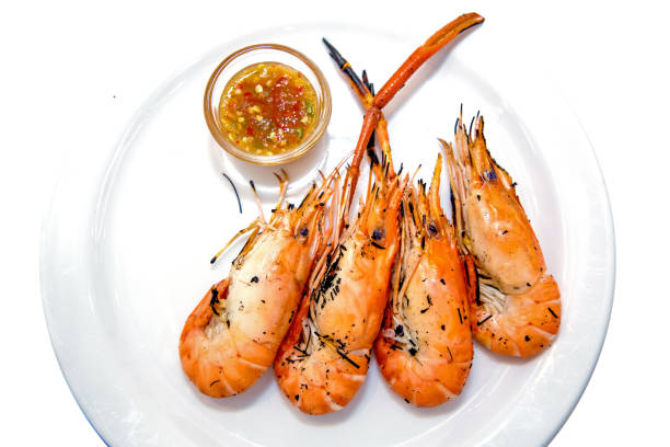 istock Roasted grilled giant river shrimp or prawn 1034205322