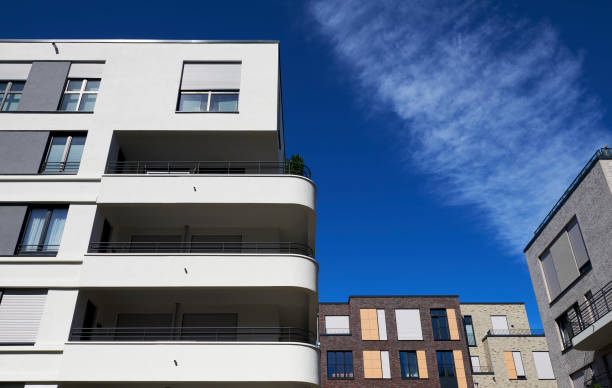 istock Low angle view of new townhouses 1034210148
