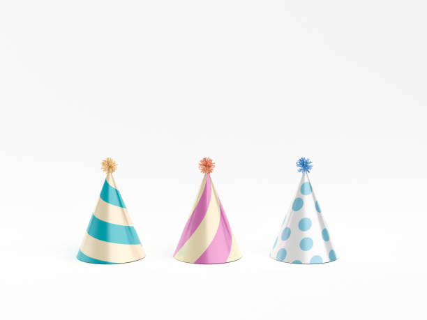 istock Party hats isolated on white. 1034216946
