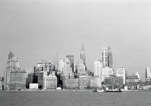 New York City, NYS, USA, 1950. New York City Skyline, Panorama.