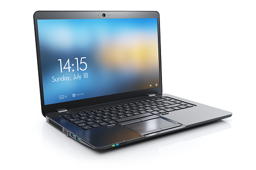 Laptop isolated on white background with clipping path.