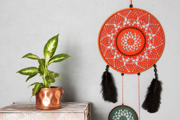 istock Dream catcher on gray background. 1034249798