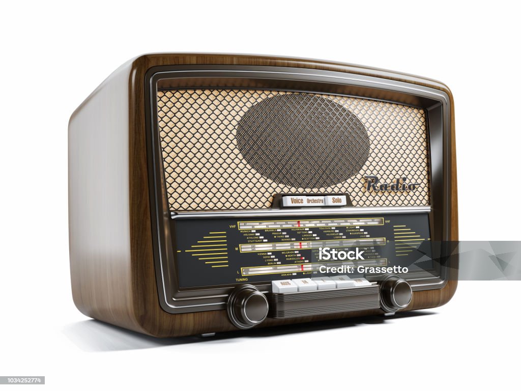 Vecchio ricevitore radio - Foto stock royalty-free di Radio