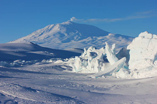 Pressure Ridges - Antarctica stock photo
