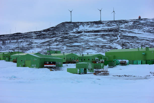 Scott Base - Antarctica stock photo