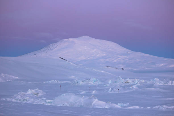 Antarctica Photos - Mt Erebus stock photo