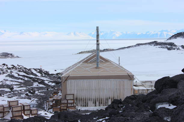 Shackleton's Hut - Cape Royds - Antarctica stock photo
