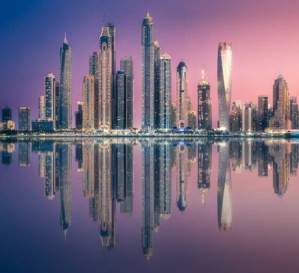 istock Dubai Marina bay view from Palm Jumeirah, UAE 1034265244