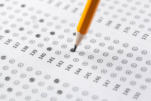 istock Test score sheet with answers 1034284294