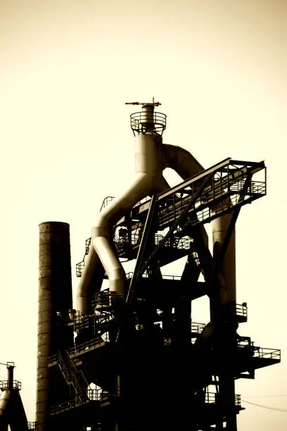 The foundry plants and blast furnaces of the former ironworks in Neunkirchen.