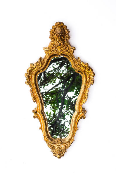 istock antique golden baroque mirror on a white background 1034289816