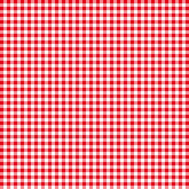 Vector illustration of Red tablecloths patterns on the background