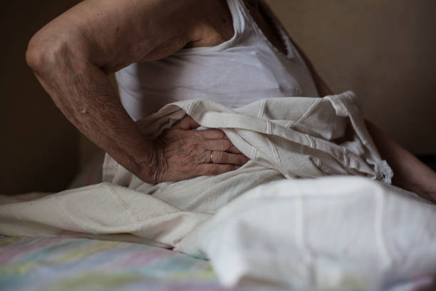 istock Back pain in old women . 1034294310