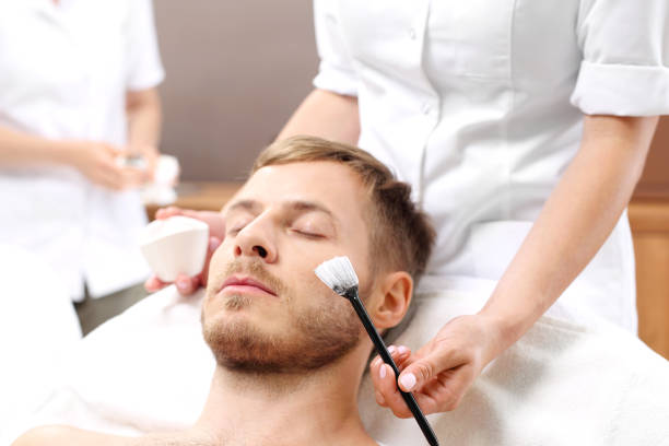 istock Cleansing mask, male care. 1034306142