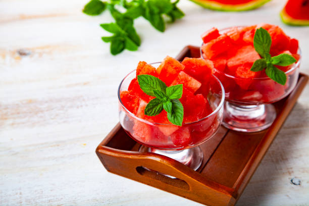 istock Pieces of watermelon and mint 1034310006