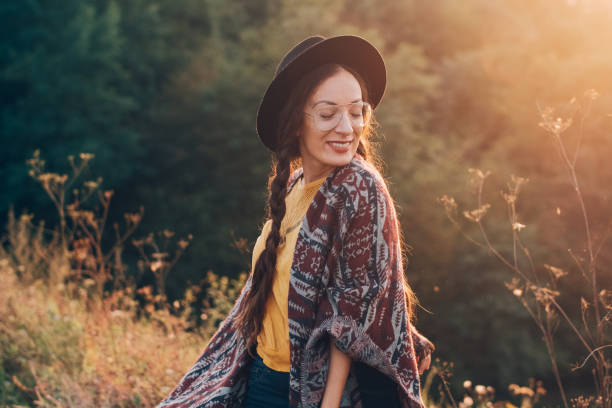 istock Autumn portrait smiling woman 1034313458