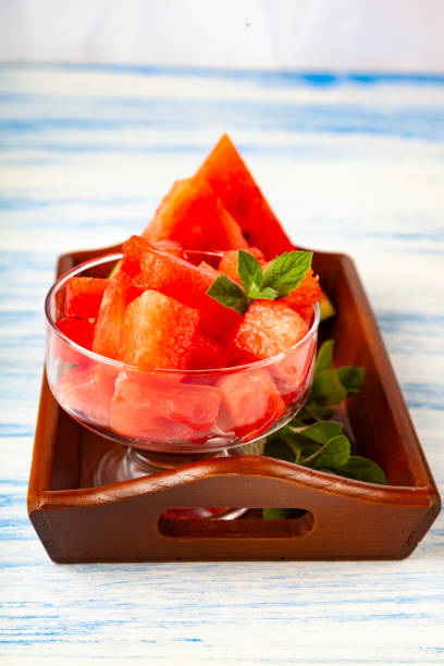 istock Pieces of watermelon and mint 1034313534