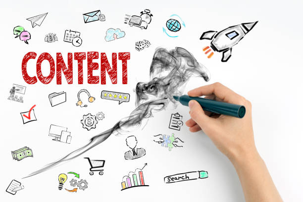 content and social media concept