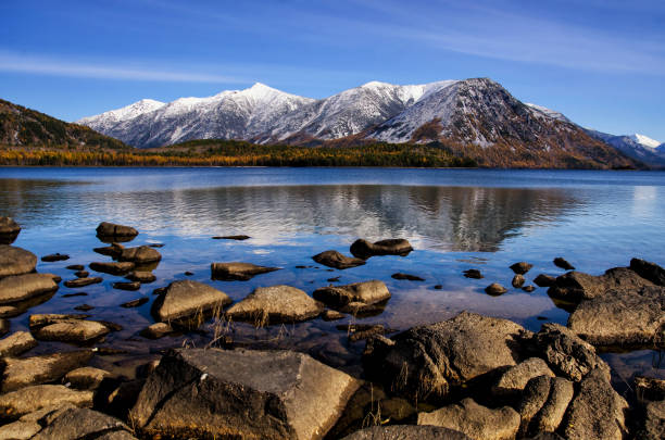 istock Sunrise light in this quite mountain lake 1034330384