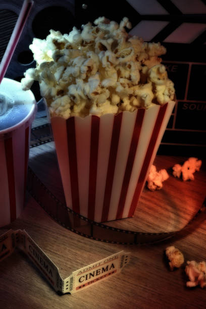 istock Vintage equipment and elements of cinema with dark background elevated 1034333574