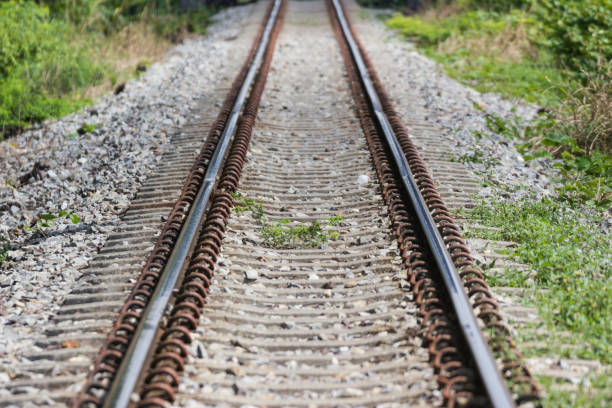 istock railway track, line crossing  railway track on the stone 1034333846