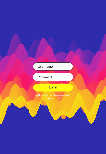 Login User Interface Modern Screen Design For Mobile App And Web Design ...