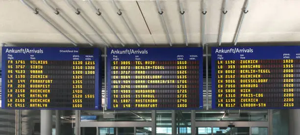 Photo of Arrival departure board