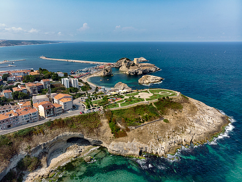 Aerial view of Sile (Şile) in Istanbul, Turkey