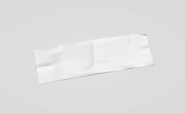 istock Blank white duct tape large piece sticked mockup, isolated 1034365744