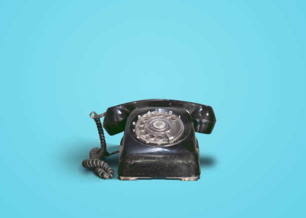 istock vintage black dial telephone, communication 1034365996
