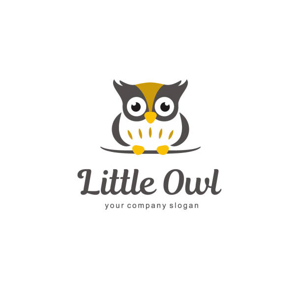 Vector icon, design element. Little owl sign Vector icon,  template. Little owl sign owl illustrations stock illustrations