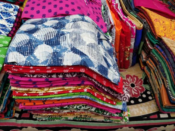 istock Selection of colorful fabrics 1034373268