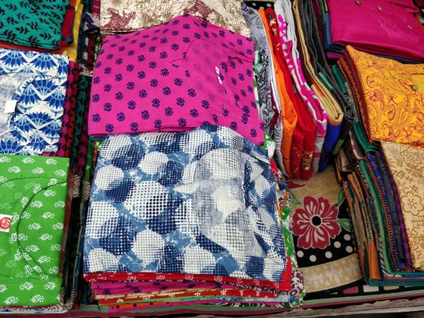 istock Selection of colorful fabrics 1034373346