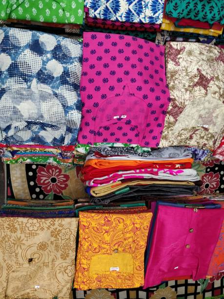 istock Selection of colorful fabrics 1034373350