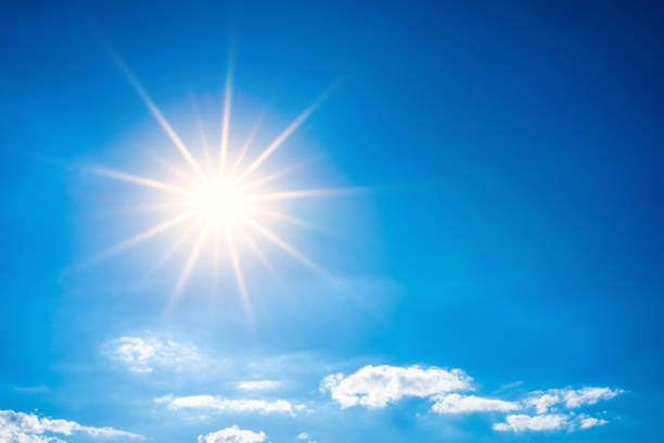istock Wonderful blue sky with bright sun 1034376020