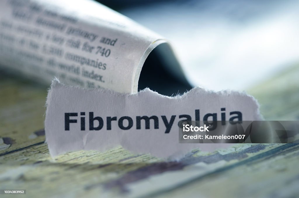 Fibromyalgia close  up shot of wod fibromyalgia Fibromyalgia Stock Photo