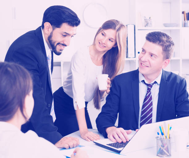 istock Business colleagues at joint meeting 1034394548