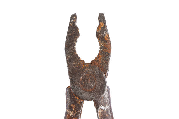 istock Part of old rusty pliers are isolated 1034395360