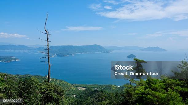 Landscape View From Mount Misen Towards Hiroshima Stock Photo - Download Image Now - Beauty In Nature, Hill, Hiroshima Prefecture