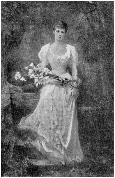 istock Antique painting illustration: Woman 1034406108
