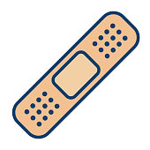 istock Medical Line Icon Adhesive Bandage 1034422236