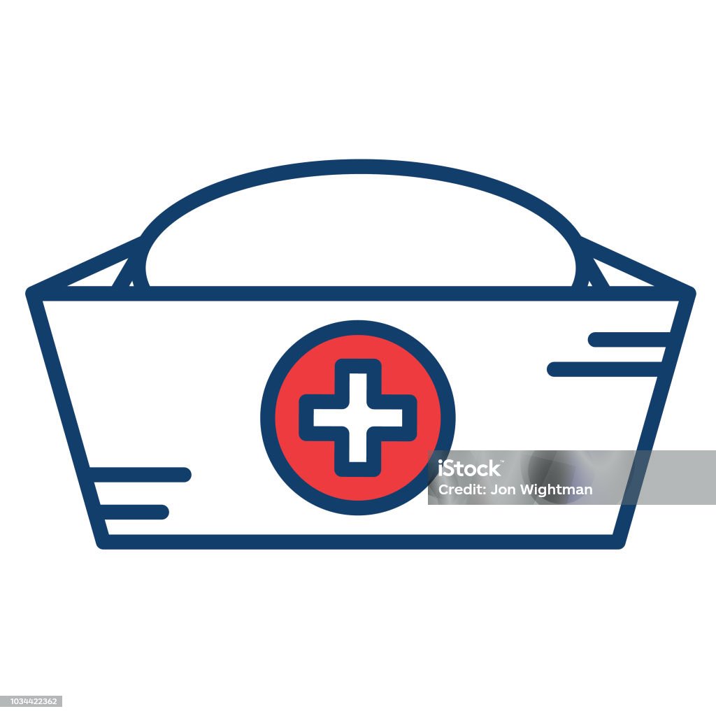 Medical Line Icon Nurse Hat Hat stock vector