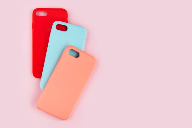 istock Set of colored silicone covers for smart phone 1034427496