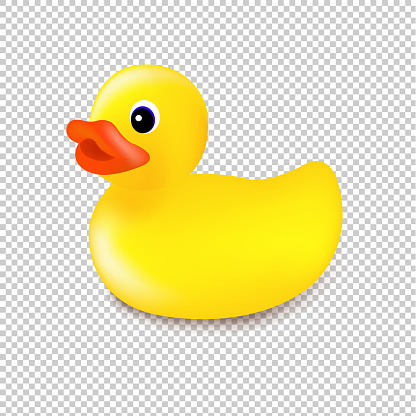 Rubber Duck Isolated Transparent Background