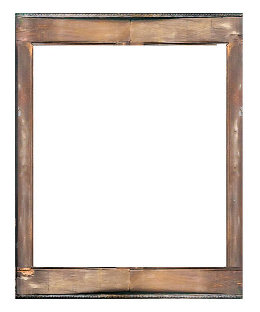 istock Old Wasted Wooden Frame Isolated 1034442718