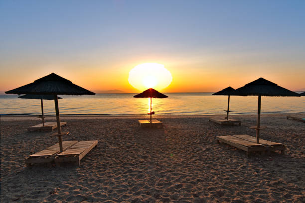istock Sunrise on the beach in Greece 1034447816