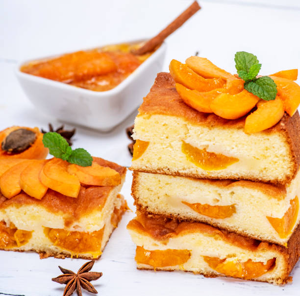istock baked apricot biscuit cake, square pieces 1034458440