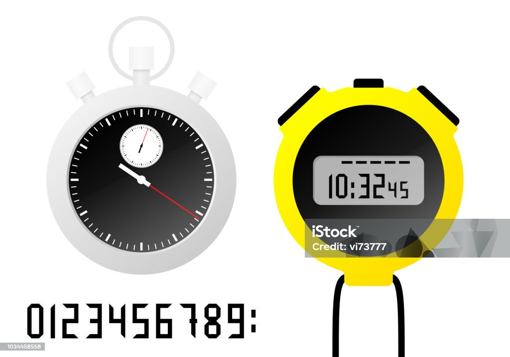Stopwatch Numbers Sports Mechanical And Electronic Stopwatche And Timer Digital Numbers ...