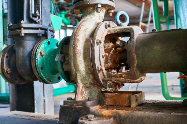 istock Old rusted cold water pump close up. 1034458656